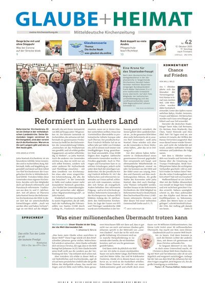 Titelbild der Ausgabe 42/2025 von Glaube + Heimat. Diese Zeitschrift und viele weitere Kunstmagazine und Kulturmagazine als Abo oder epaper bei United Kiosk online kaufen.