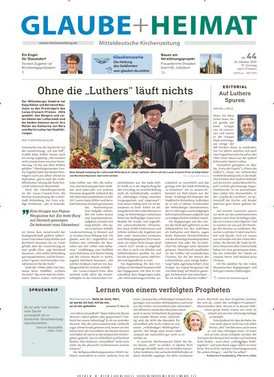 Titelbild der Ausgabe 44/2025 von Glaube + Heimat. Diese Zeitschrift und viele weitere Kunstmagazine und Kulturmagazine als Abo oder epaper bei United Kiosk online kaufen.