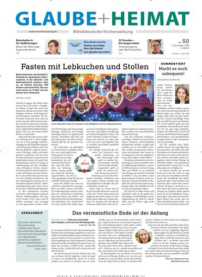 Titelbild der Ausgabe 50/2025 von Glaube + Heimat. Diese Zeitschrift und viele weitere Kunstmagazine und Kulturmagazine als Abo oder epaper bei United Kiosk online kaufen.