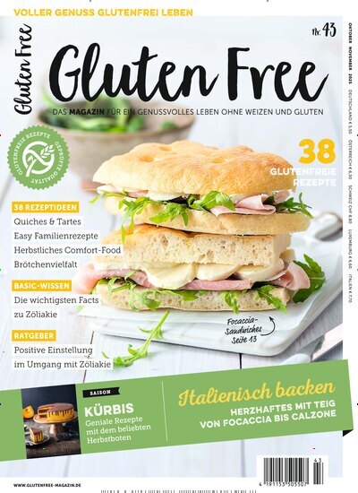 Titelbild der Ausgabe 43/2025 von Gluten Free. Diese Zeitschrift und viele weitere Kochzeitschriften und Backzeitschriften als Abo oder epaper bei United Kiosk online kaufen.