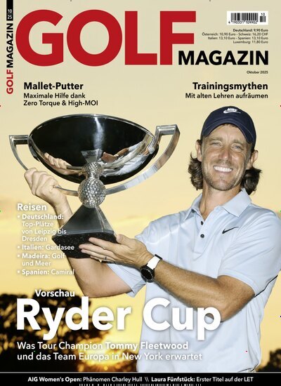 Titelbild der Ausgabe 10/2025 von Golf Magazin. Diese Zeitschrift und viele weitere Sportmagazine als Abo oder epaper bei United Kiosk online kaufen.