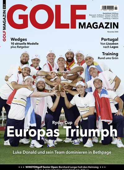 Titelbild der Ausgabe 11/2025 von Golf Magazin. Diese Zeitschrift und viele weitere Sportmagazine als Abo oder epaper bei United Kiosk online kaufen.