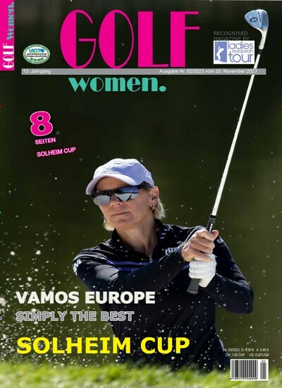 Titelbild der Ausgabe 2/2023 von Golf Women. Diese Zeitschrift und viele weitere Sportmagazine als Abo oder epaper bei United Kiosk online kaufen.