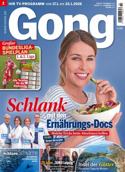 Titelbild der Ausgabe 2/2026 von Gong. Diese Zeitschrift und viele weitere Programmzeitschriften als Abo oder epaper bei United Kiosk online kaufen.
