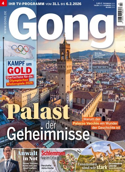 Titelbild der Ausgabe 4/2026 von Gong. Diese Zeitschrift und viele weitere Programmzeitschriften als Abo oder epaper bei United Kiosk online kaufen.