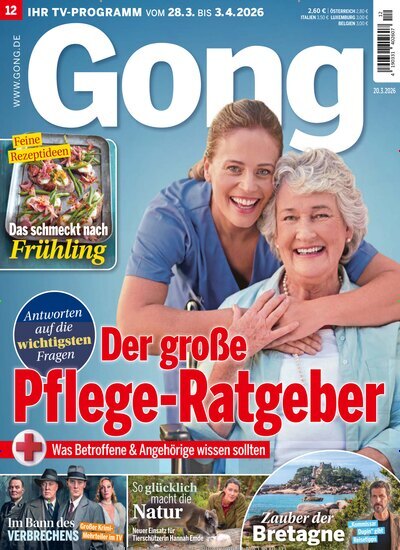 Titelbild der Ausgabe 12/2026 von Gong. Diese Zeitschrift und viele weitere Programmzeitschriften als Abo oder epaper bei United Kiosk online kaufen.