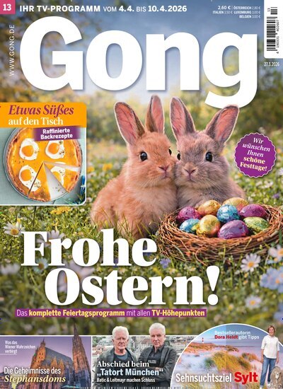 Titelbild der Ausgabe 13/2026 von Gong. Diese Zeitschrift und viele weitere Programmzeitschriften als Abo oder epaper bei United Kiosk online kaufen.