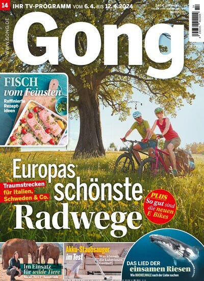 Titelbild der Ausgabe 14/2024 von Gong. Diese Zeitschrift und viele weitere Programmzeitschriften als Abo oder epaper bei United Kiosk online kaufen.