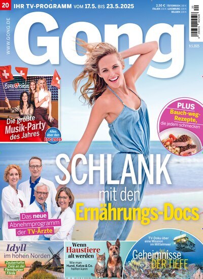 Titelbild der Ausgabe 20/2025 von Gong. Diese Zeitschrift und viele weitere Programmzeitschriften als Abo oder epaper bei United Kiosk online kaufen.