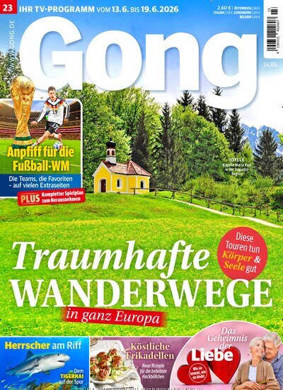 Titelbild der Ausgabe 23/2026 von Gong. Diese Zeitschrift und viele weitere Programmzeitschriften als Abo oder epaper bei United Kiosk online kaufen.