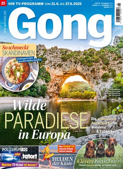 Titelbild der Ausgabe 25/2025 von Gong. Diese Zeitschrift und viele weitere Programmzeitschriften als Abo oder epaper bei United Kiosk online kaufen.