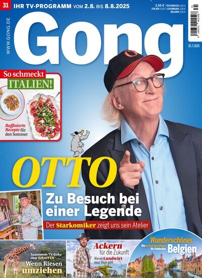 Titelbild der Ausgabe 31/2025 von Gong. Diese Zeitschrift und viele weitere Programmzeitschriften als Abo oder epaper bei United Kiosk online kaufen.