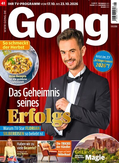 Titelbild der Ausgabe 41/2026 von Gong. Diese Zeitschrift und viele weitere Programmzeitschriften als Abo oder epaper bei United Kiosk online kaufen.