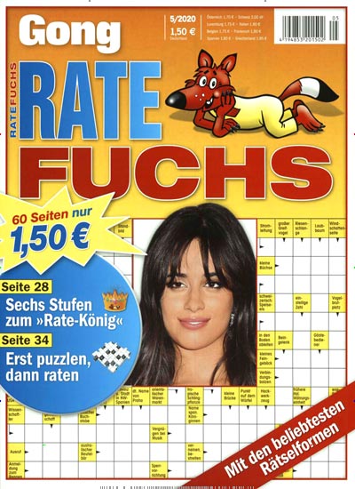 Titelbild der Ausgabe 5/2020 von Gong Ratefuchs. Diese Zeitschrift und viele weitere Groschenromane und Rätselhefte als Abo oder epaper bei United Kiosk online kaufen.