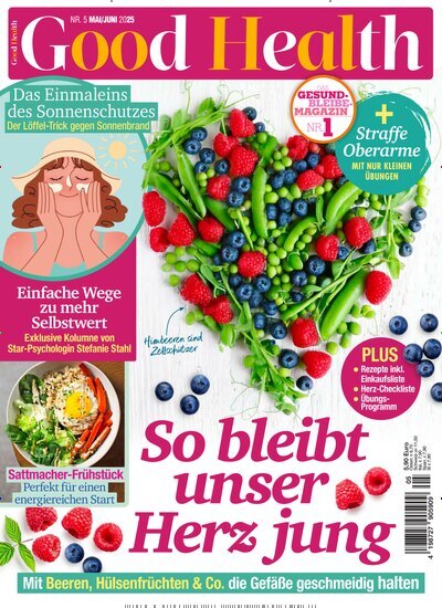Titelbild der Ausgabe 5/2025 von Good Health. Diese Zeitschrift und viele weitere Frauenzeitschriften als Abo oder epaper bei United Kiosk online kaufen.