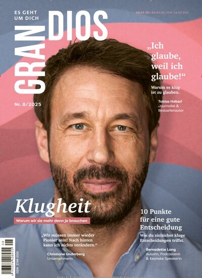 Titelbild der Ausgabe 8/2025 von GRANDIOS Magazin. Diese Zeitschrift und viele weitere Wirtschaftsmagazine und Politikmagazine als Abo oder epaper bei United Kiosk online kaufen.