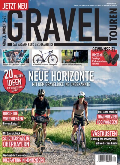 Titelbild der Ausgabe 2/2025 von Gravel Touren Magazin. Diese Zeitschrift und viele weitere Sportmagazine als Abo oder epaper bei United Kiosk online kaufen.