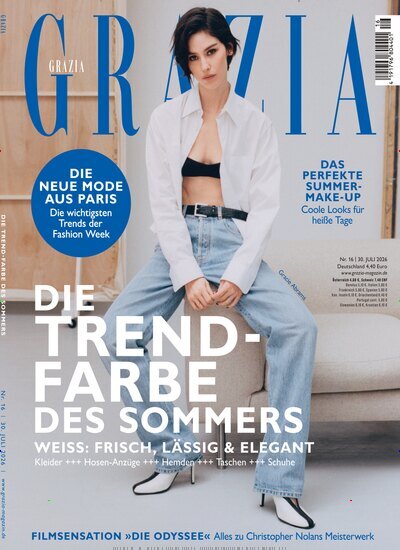 Titelbild der Ausgabe 16/2026 von Grazia. Diese Zeitschrift und viele weitere Lifestylemagazine und Peoplemagazine als Abo oder epaper bei United Kiosk online kaufen.