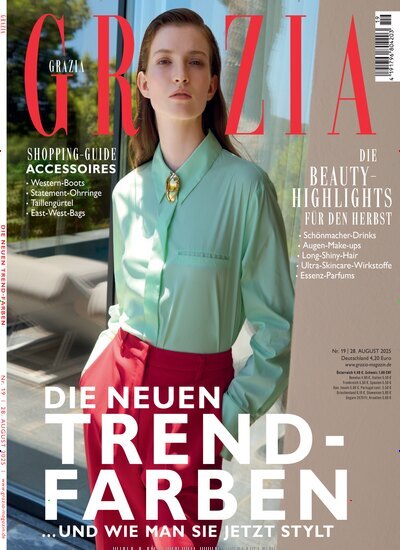 Titelbild der Ausgabe 19/2025 von Grazia. Diese Zeitschrift und viele weitere Lifestylemagazine und Peoplemagazine als Abo oder epaper bei United Kiosk online kaufen.