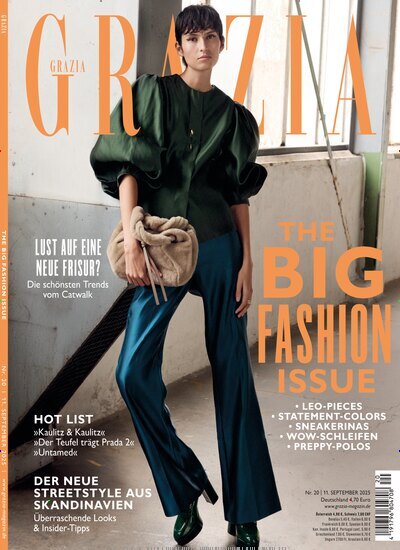Titelbild der Ausgabe 20/2025 von Grazia. Diese Zeitschrift und viele weitere Lifestylemagazine und Peoplemagazine als Abo oder epaper bei United Kiosk online kaufen.