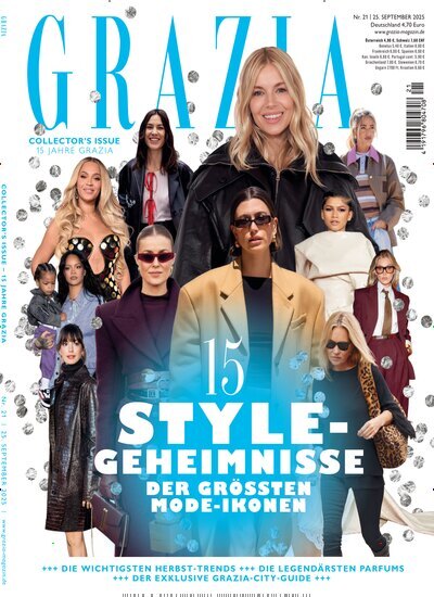 Titelbild der Ausgabe 21/2025 von Grazia. Diese Zeitschrift und viele weitere Lifestylemagazine und Peoplemagazine als Abo oder epaper bei United Kiosk online kaufen.