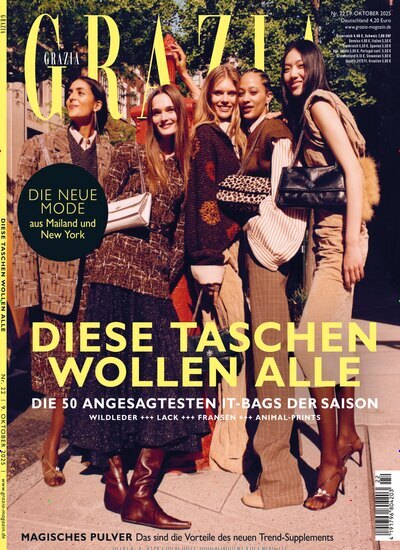 Titelbild der Ausgabe 22/2025 von Grazia. Diese Zeitschrift und viele weitere Lifestylemagazine und Peoplemagazine als Abo oder epaper bei United Kiosk online kaufen.