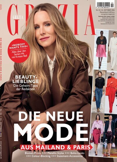 Titelbild der Ausgabe 22/2026 von Grazia. Diese Zeitschrift und viele weitere Lifestylemagazine und Peoplemagazine als Abo oder epaper bei United Kiosk online kaufen.