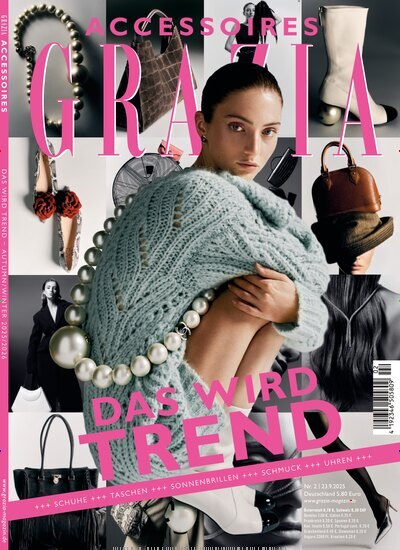 Titelbild der Ausgabe 2/2025 von Grazia Accessoires. Diese Zeitschrift und viele weitere Modemagazine und DIY-Magazine als Abo oder epaper bei United Kiosk online kaufen.