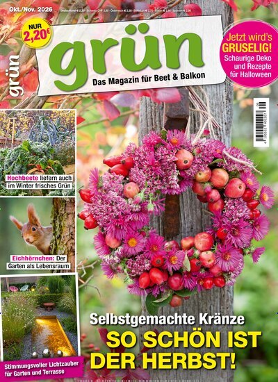 Titelbild der Ausgabe 9/2026 von Grün - Das Magazin für Beet und Balkon. Diese Zeitschrift und viele weitere Gartenzeitschriften und Wohnzeitschriften als Abo oder epaper bei United Kiosk online kaufen.