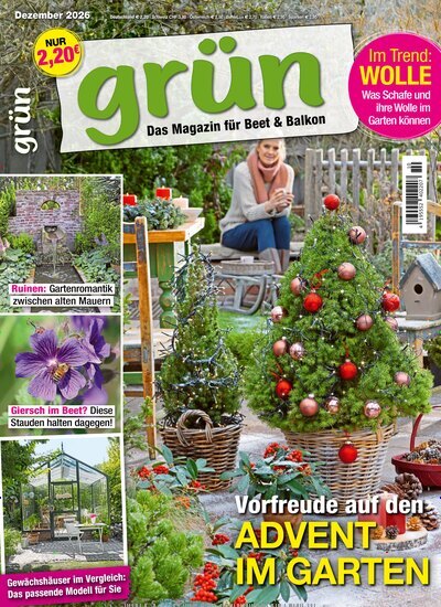 Titelbild der Ausgabe 10/2026 von Grün - Das Magazin für Beet und Balkon. Diese Zeitschrift und viele weitere Gartenzeitschriften und Wohnzeitschriften als Abo oder epaper bei United Kiosk online kaufen.
