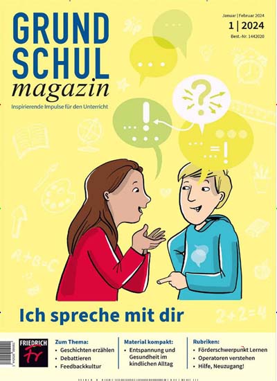 Titelbild der Ausgabe 1/2024 von Grundschulmagazin. Diese Zeitschrift und viele weitere Zeitschriften für Pädagogik als Abo oder epaper bei United Kiosk online kaufen.