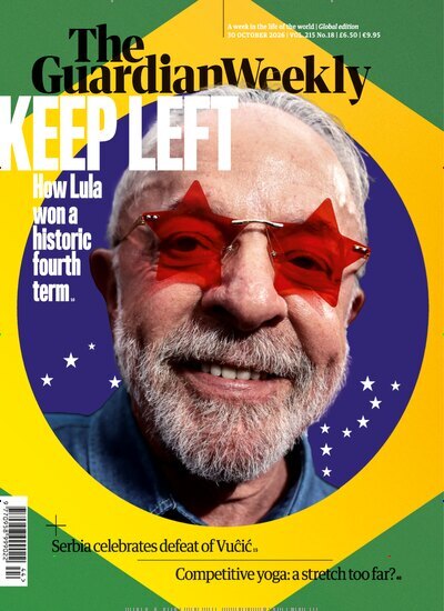 Titelbild der Ausgabe 44/2026 von Guardian Weekly. Diese Zeitschrift und viele weitere Wirtschaftsmagazine und Politikmagazine als Abo oder epaper bei United Kiosk online kaufen.