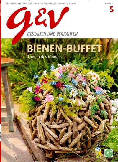 Titelbild der Ausgabe 5/2023 von g&v Gestalten & Verkaufen. Diese Zeitschrift und viele weitere Naturzeitschriften, Landwirtschaftszeitungen und Umweltmagazine als Abo oder epaper bei United Kiosk online kaufen.