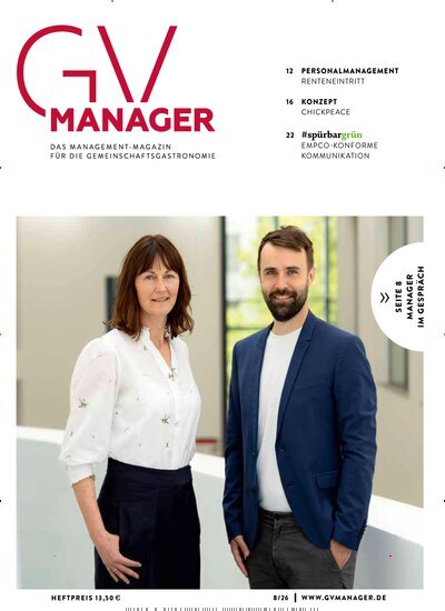 Titelbild der Ausgabe 8/2026 von GVmanager. Diese Zeitschrift und viele weitere Gastronomiezeitschriften, Fashionmagazine, Beautymagazine als Abo oder epaper bei United Kiosk online kaufen.