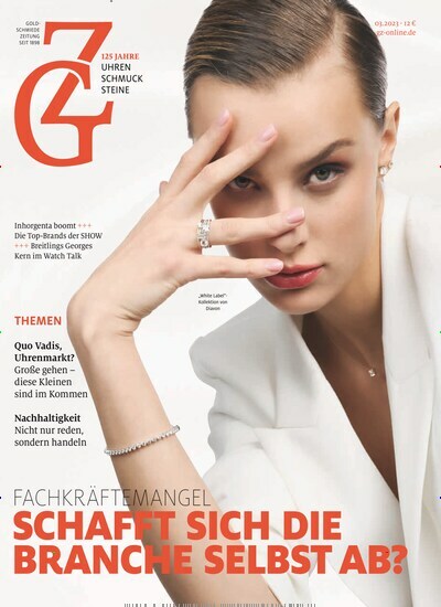 Titelbild der Ausgabe 3/2023 von GZ Goldschmiede Zeitung. Diese Zeitschrift und viele weitere Gastronomiezeitschriften, Fashionmagazine, Beautymagazine als Abo oder epaper bei United Kiosk online kaufen.