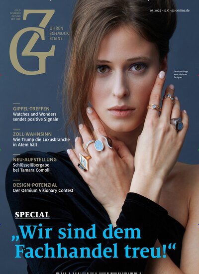 Titelbild der Ausgabe 5/2025 von GZ Goldschmiede Zeitung. Diese Zeitschrift und viele weitere Gastronomiezeitschriften, Fashionmagazine, Beautymagazine als Abo oder epaper bei United Kiosk online kaufen.