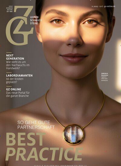 Titelbild der Ausgabe 11/2025 von GZ Goldschmiede Zeitung. Diese Zeitschrift und viele weitere Gastronomiezeitschriften, Fashionmagazine, Beautymagazine als Abo oder epaper bei United Kiosk online kaufen.