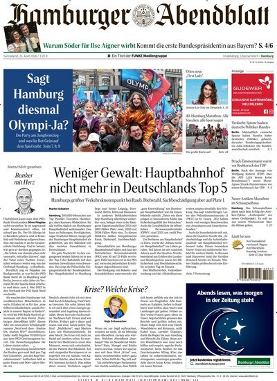 Titelbild der Ausgabe 96/2026 von Hamburger Abendblatt. Diese Zeitschrift und viele weitere Zeitungsabos als Abo oder epaper bei United Kiosk online kaufen.