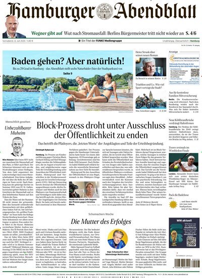 Titelbild der Ausgabe 159/2026 von Hamburger Abendblatt. Diese Zeitschrift und viele weitere Zeitungsabos als Abo oder epaper bei United Kiosk online kaufen.