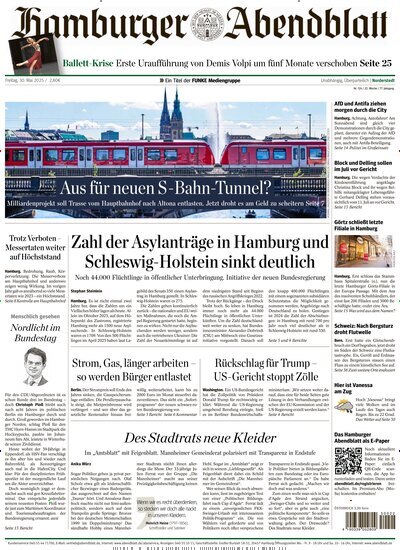 Titelbild der Ausgabe 124/2025 von Hamburger Abendblatt Norderstedt. Diese Zeitschrift und viele weitere Zeitungsabos als Abo oder epaper bei United Kiosk online kaufen.