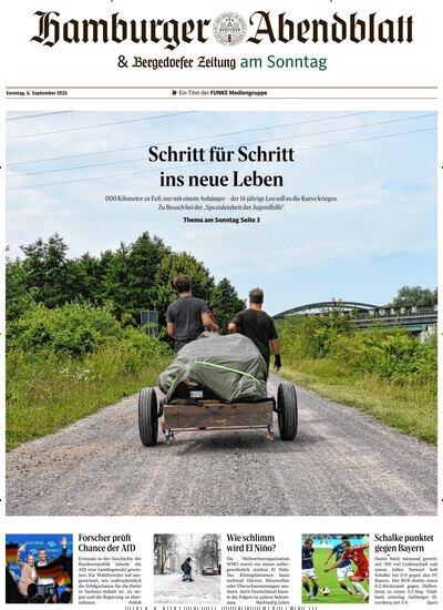 Titelbild der Ausgabe 36/2026 von Hamburger Abendblatt Sonntags. Diese Zeitschrift und viele weitere Zeitungsabos als Abo oder epaper bei United Kiosk online kaufen.