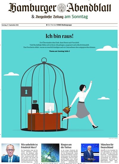Titelbild der Ausgabe 39/2026 von Hamburger Abendblatt Sonntags. Diese Zeitschrift und viele weitere Zeitungsabos als Abo oder epaper bei United Kiosk online kaufen.