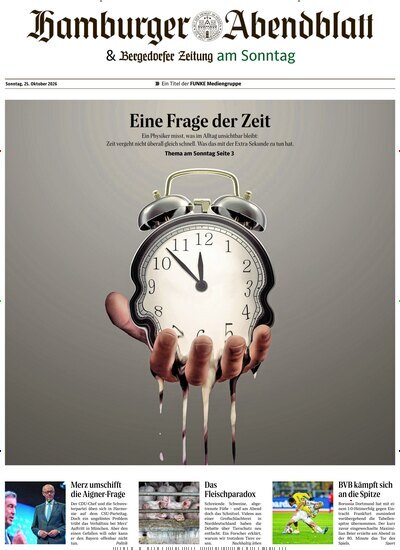 Titelbild der Ausgabe 43/2026 von Hamburger Abendblatt Sonntags. Diese Zeitschrift und viele weitere Zeitungsabos als Abo oder epaper bei United Kiosk online kaufen.