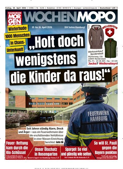Titelbild der Ausgabe 15/2026 von Hamburger Morgenpost. Diese Zeitschrift und viele weitere Zeitungsabos als Abo oder epaper bei United Kiosk online kaufen.