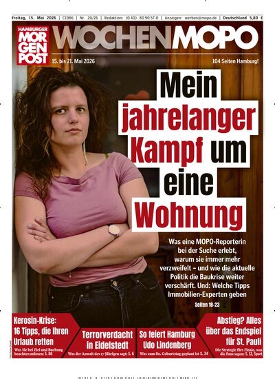 Titelbild der Ausgabe 20/2026 von Hamburger Morgenpost. Diese Zeitschrift und viele weitere Zeitungsabos als Abo oder epaper bei United Kiosk online kaufen.