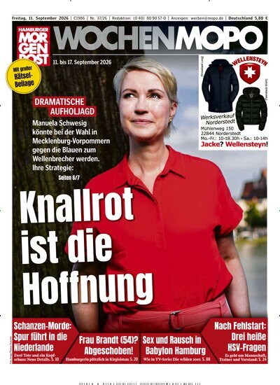 Titelbild der Ausgabe 37/2026 von Hamburger Morgenpost. Diese Zeitschrift und viele weitere Zeitungsabos als Abo oder epaper bei United Kiosk online kaufen.