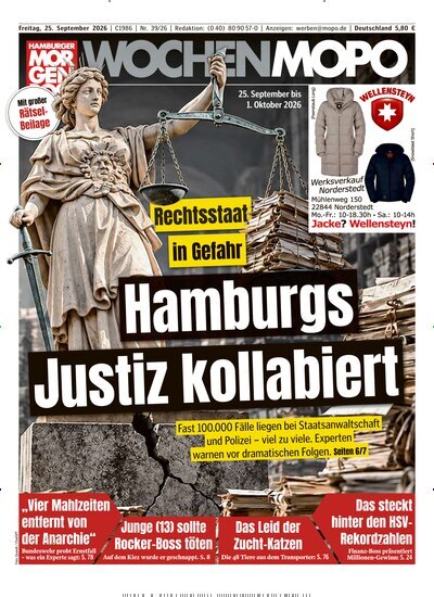 Titelbild der Ausgabe 39/2026 von Hamburger Morgenpost. Diese Zeitschrift und viele weitere Zeitungsabos als Abo oder epaper bei United Kiosk online kaufen.