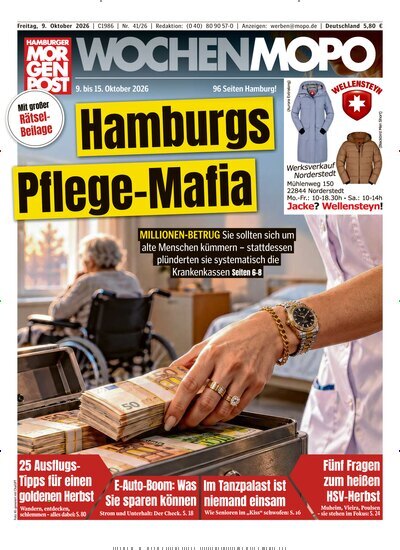 Titelbild der Ausgabe 41/2026 von Hamburger Morgenpost. Diese Zeitschrift und viele weitere Zeitungsabos als Abo oder epaper bei United Kiosk online kaufen.
