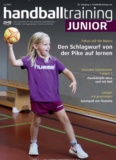 Titelbild der Ausgabe 5/2021 von handballtraining JUNIOR. Diese Zeitschrift und viele weitere Freizeit-Fachmagazine und Hobby-Fachzeitschriften als Abo oder epaper bei United Kiosk online kaufen.