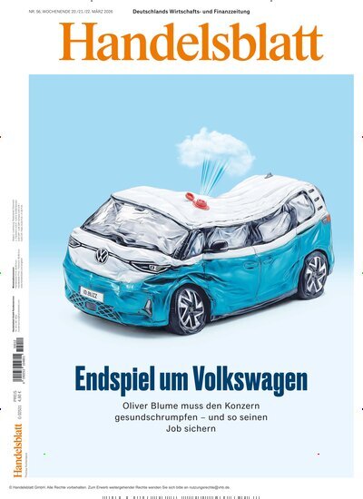 Titelbild der Ausgabe 56/2026 von Handelsblatt. Diese Zeitschrift und viele weitere Zeitungsabos als Abo oder epaper bei United Kiosk online kaufen.